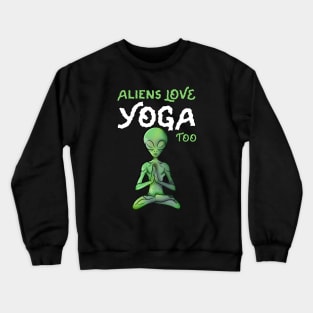 Cute Yoga Alien Crewneck Sweatshirt